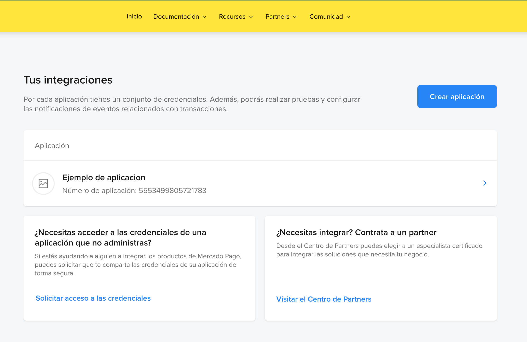 Print de la pantalla de Tus Integraciones
